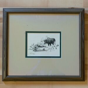 JAMES ROGER MORRIS SKETCHED PIECE IN FRAME